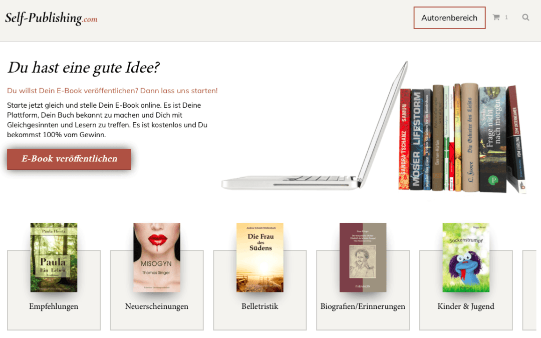 Vorgestellt: Self-Publishing.com – kostenlos E-Books direkt an Leser verkaufen